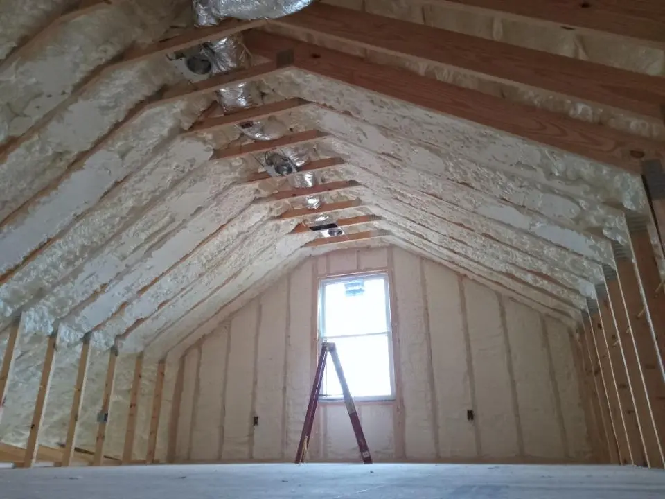 Spray foam roofing application for Crawl Space Insulation project in Gunnison